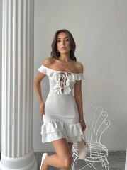 VOLAN DETAYLI Fit Mini Elbise