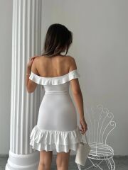 VOLAN DETAYLI Fit Mini Elbise