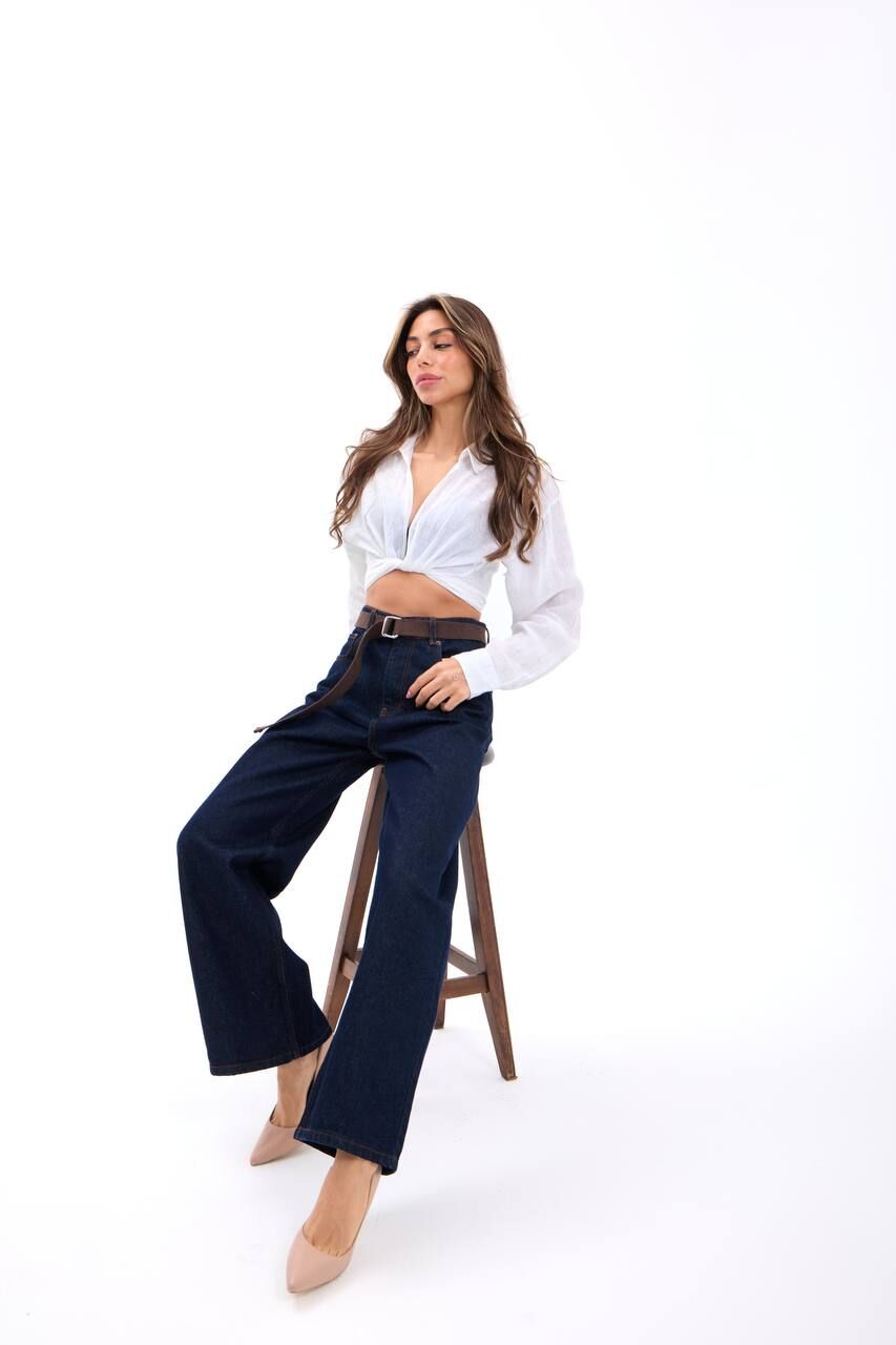 “Yüksek Bel Geniş Paça Kadın Jean Pantolon – WideCut Denim